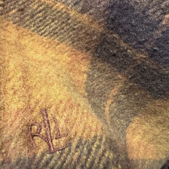 Lauren Ralph Lauren Lambs Wool Plaid Poncho - Picture 5 of 6